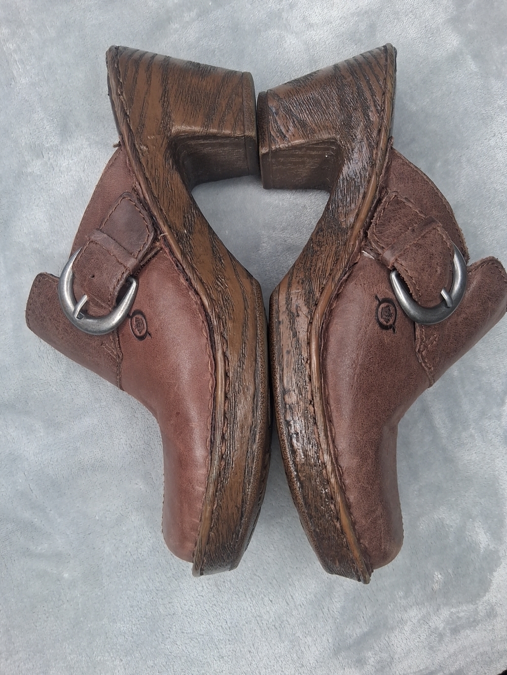 Born Strap Buckle Detail Clog Mule Slip On Shoes Mocha Brown Sz 9 - Picture 4 of 16